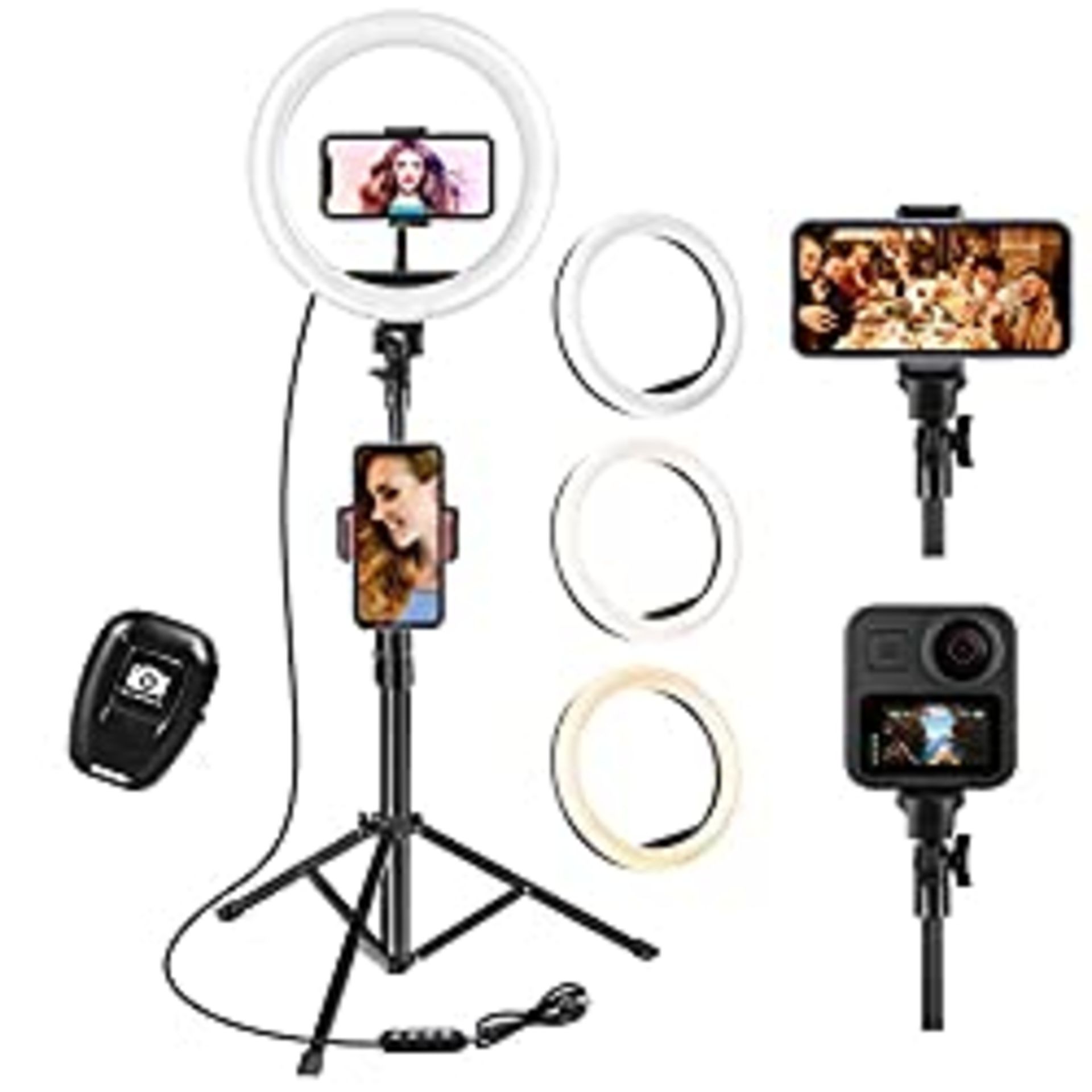 RRP £37.94 UPhitnis 10" Ring Light with Tripod Stand & Phone Holder