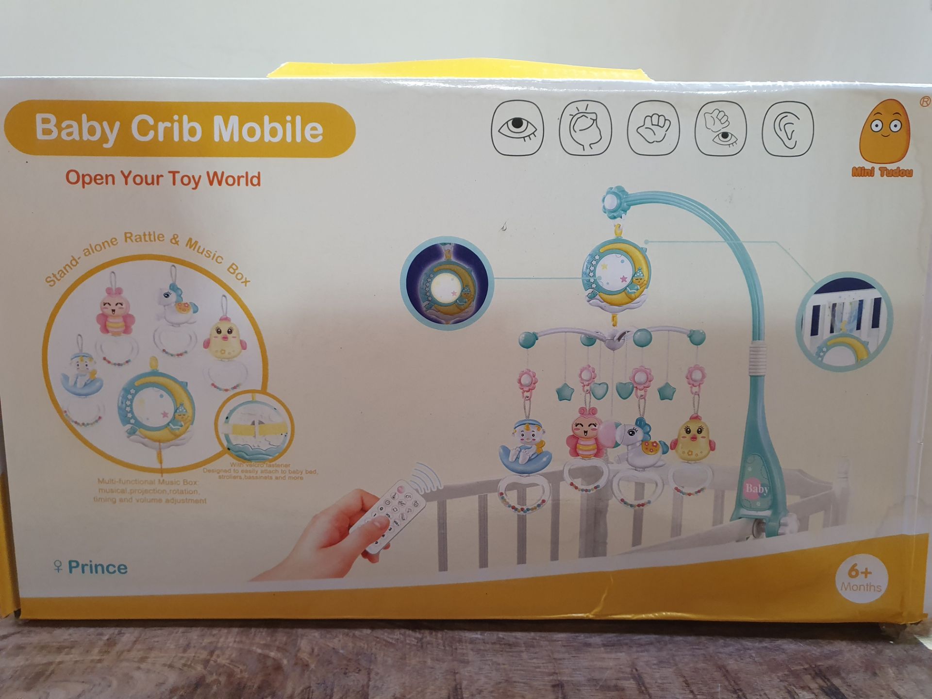 RRP £25.24 Baby Musical Crib Mobile with Timing Function Projector and Lights - Image 2 of 2