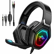 RRP £18.66 Gaming Headset with Microphone PS5 Headset with Noise