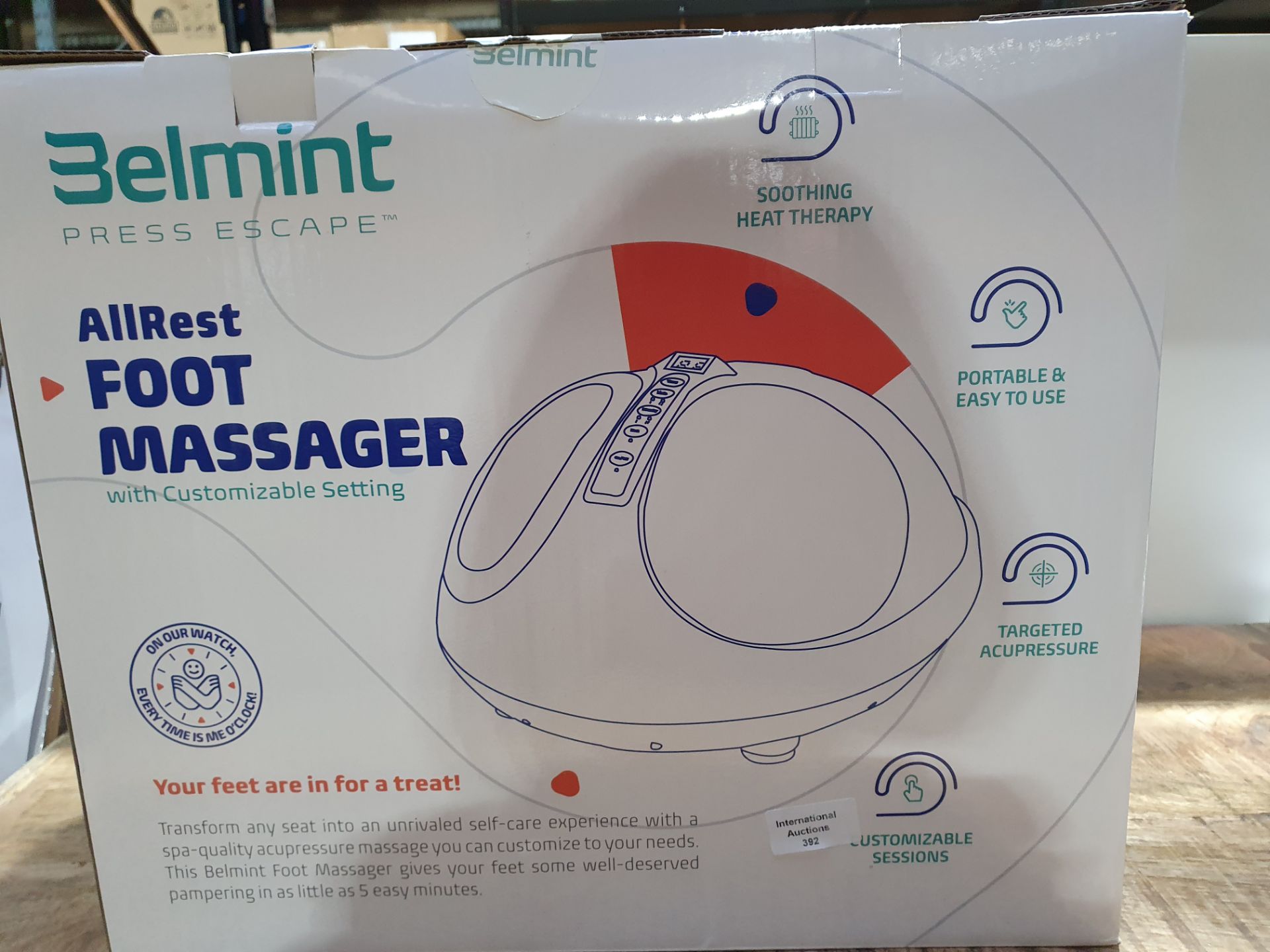 RRP £49.99 Shiatsu Electric Foot Massager Machine - Image 2 of 2