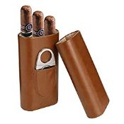 RRP £19.68 Xinzistar Cigar Case Humidor Cigar Box with Cigar Cutter