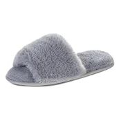 RRP £11.88 Mabove Ladies Slippers Womens Sliders Fluffy Faux Fur