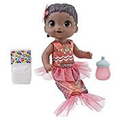 RRP £14.69 Baby Alive Shimmer n Splash Mermaid (Black Hair)