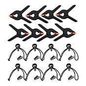 RRP £11.99 Abimars 8 PCS Spring Clamps and 8 PCS Backdrop Clips