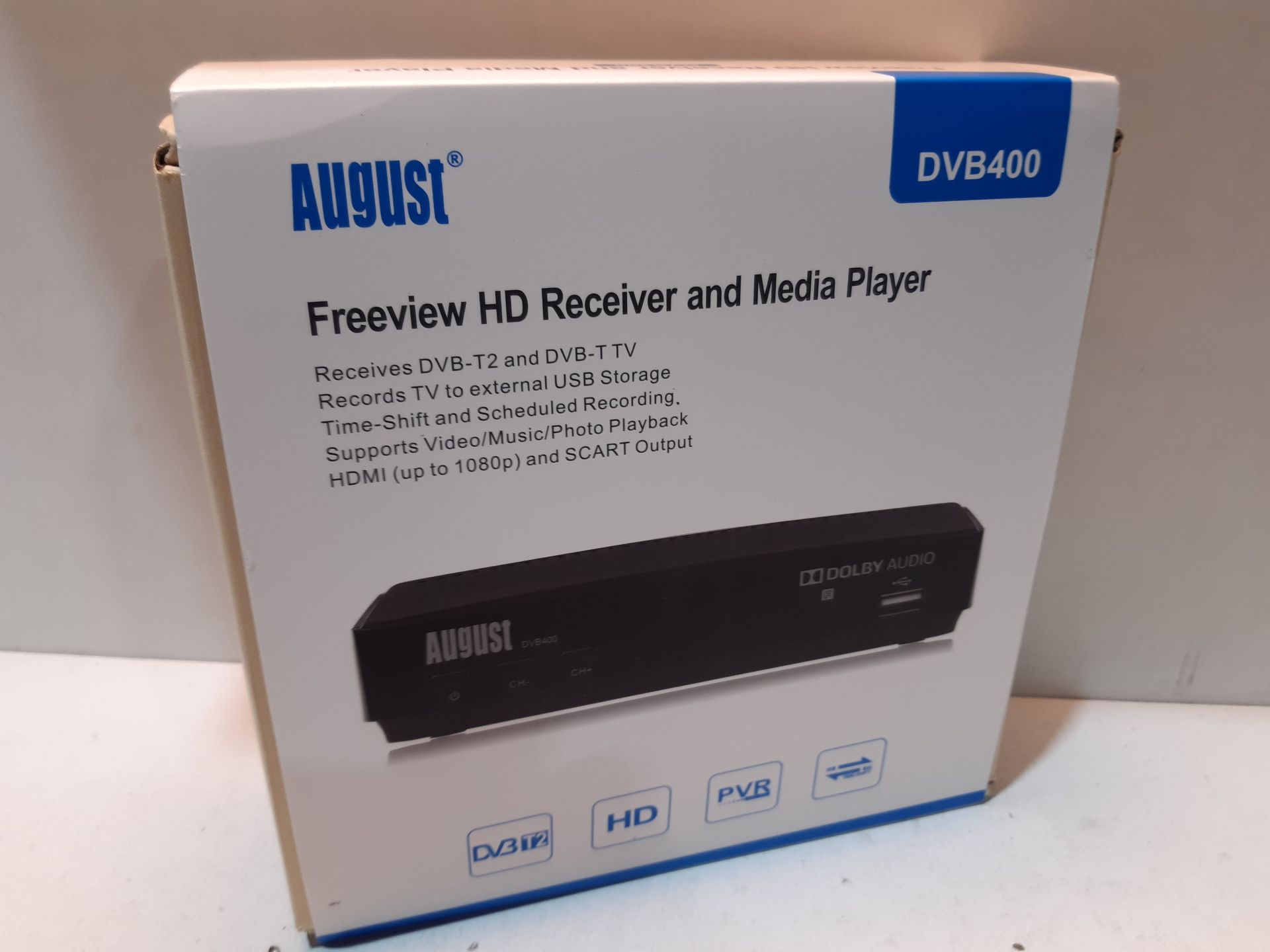 RRP £29.56 HD Freeview Set Top Box August DVB400 - Watch - Image 2 of 2