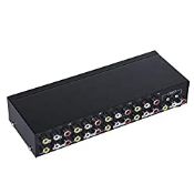 RRP £7.99 Milkee 8 Port Video Audio AV Splitter Selector Box