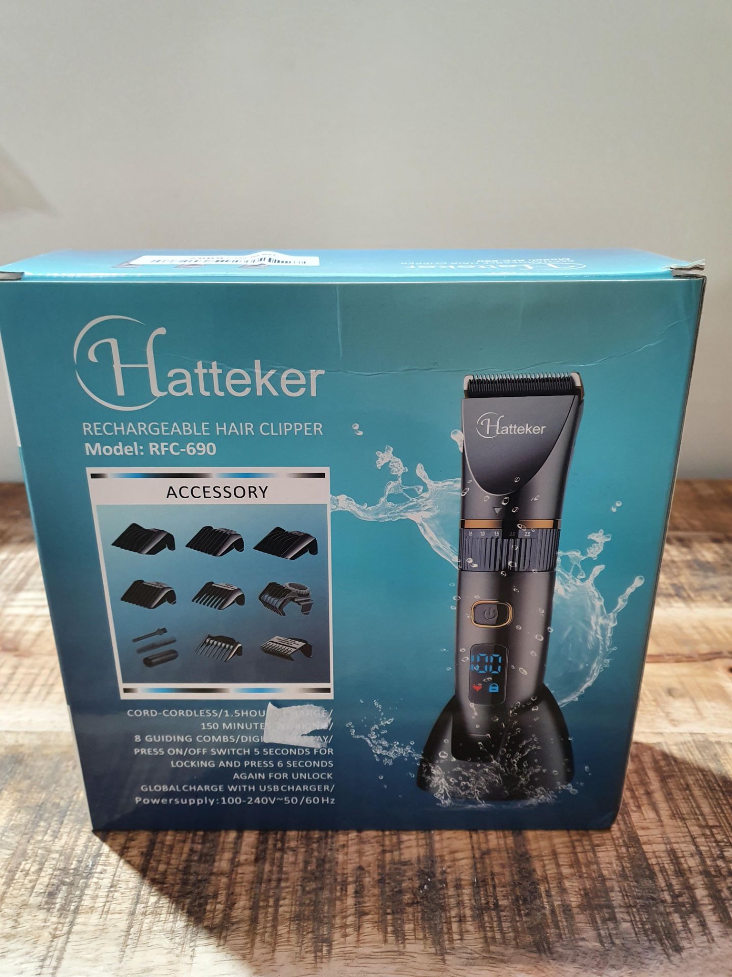 RRP £39.98 Hatteker Beard Trimmer Hair Clipper Professional Cordless - Image 2 of 2