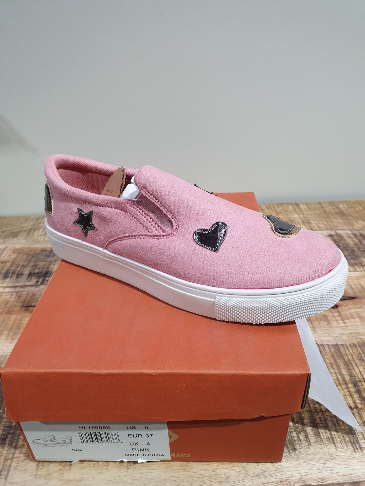 RRP £4.99 DREAM PAIRS Girls Slip On Flatform Trainers Low-Top - Image 2 of 2