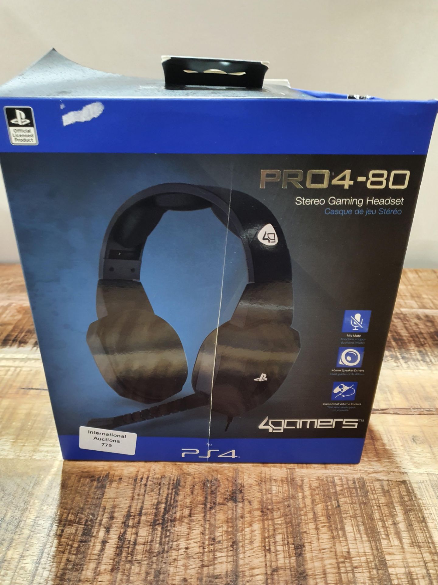 RRP £25.19 Officially Licensed Pro4-80 PS5/PS4 Headset - Black (PS4/) - Image 2 of 2