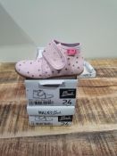 X 2 PAIRS BECK LITTLE STARS ROSA EU 24 SHOES RRP £22