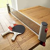 RRP £17.40 Tobar Table Tennis Set with Expanding Net to Fit Any Table