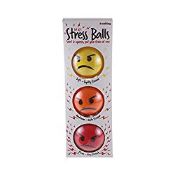 RRP £10.00 Retro Styler SRC74143 Emoticon Stress Balls Set of 3, Yellow/Orange/Red