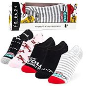 RRP £14.06 Friends Invisible Socks, No Show Socks 5 Pairs, Friends Merchandise Gifts