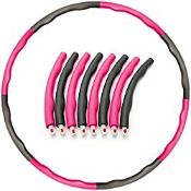 RRP £8.99 CampTeck U6845 8 Sections Weighted Hula Hoop 1.5kg