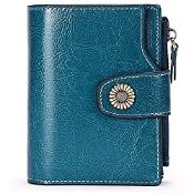 RRP £19.82 SENDEFN Small Women Wallet Genuine Leather RFID Blocking Bifold Small Purse