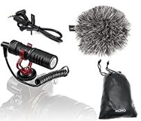 RRP £29.95 Movo VXR10 Universal Video Microphone with Shock Mount