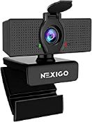 RRP £29.74 NexiGo N60 1080P Webcam with Microphone