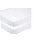 RRP £8.45 Sasma Home - 2 x Cot Fitted Sheets 100% Cotton Very Soft (60 x 120 cm)