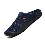 RRP £17.99 Men's Cotton Knitted House Slippers Closed Toe Winter