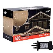 RRP £29.96 ANSIO Outdoor Christmas Lights 500 LED 17.4m/56ft