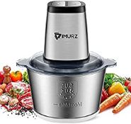 RRP £26.99 Mini Chopper Electric Food Processor with 2 Litre Stainless Steel Bowl