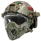 RRP £86.58 OneTigris Integrated Tactical PJ Helmet F22 with Removable