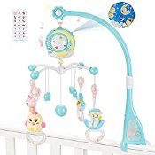 RRP £27.92 Luchild Baby Crib Mobile with Music and Lights