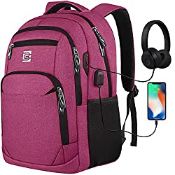 RRP £26.94 Laptop Backpack with USB Charging&Headphone Port