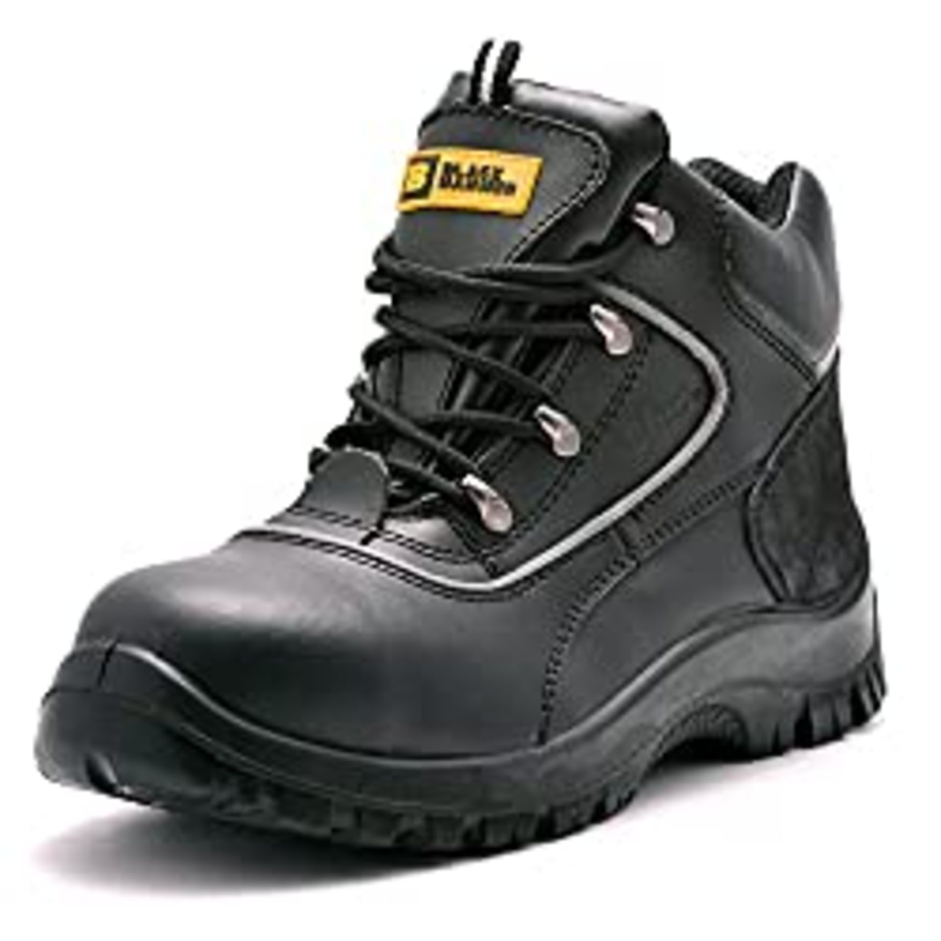 RRP £39.59 Black Hammer Mens Safety Boots Steel Toe Cap S3 SRC