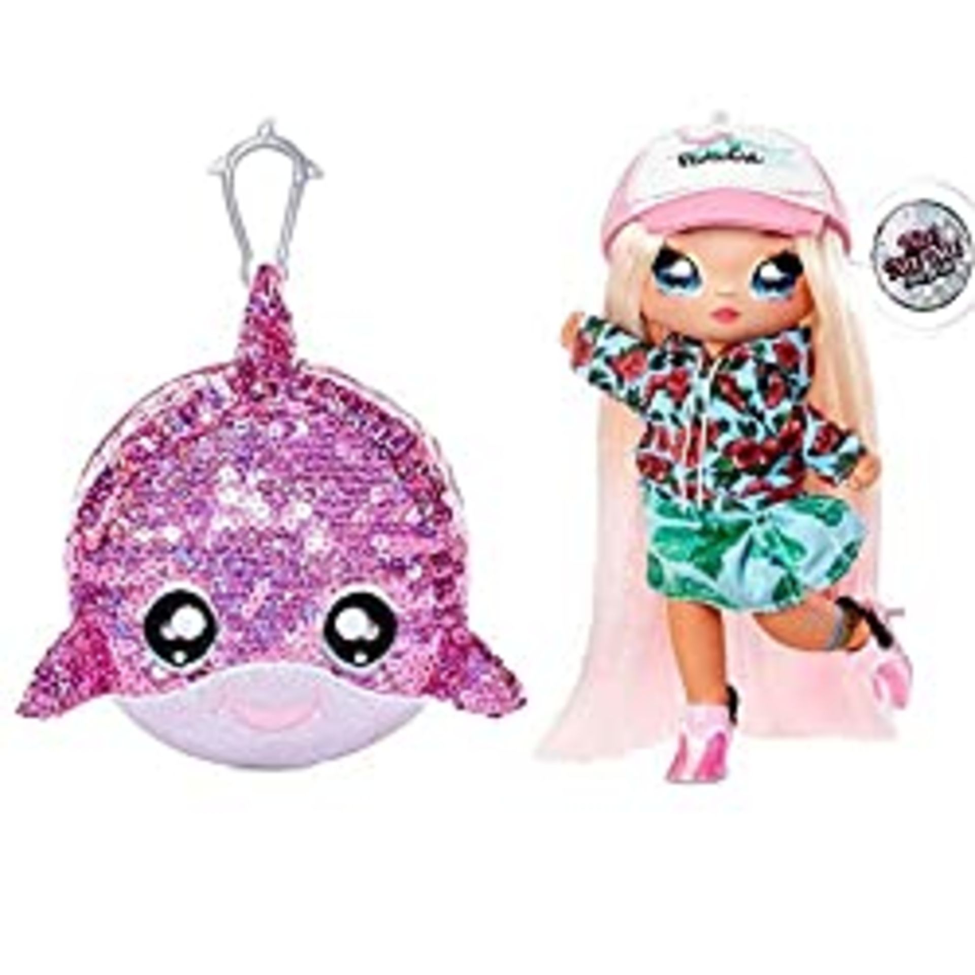 RRP £19.99 Na Na Na Surprise 2-in-1 Fashion Doll And Sparkly Pom Purse
