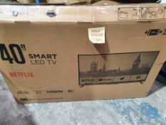 40" SMART LED TV SMASHED SCREEN ( PLEASE NOTE WE CAN NOT DELIVER TVS YOU WILL HAVE TO ARRANGE YOUR O