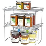 RRP £18.98 HapiRm Cupboard Organiser Kitchen Shelf Organiser Insert