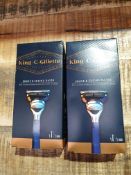 X 2 KING C.GILLETTE SHAVE AND EDGING RAZOR SCondition ReportAppraisal Available on Request - All