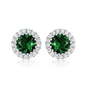 RRP £27.98 Diamond Treats 925 STERLING SILVER Earrings with Simulated