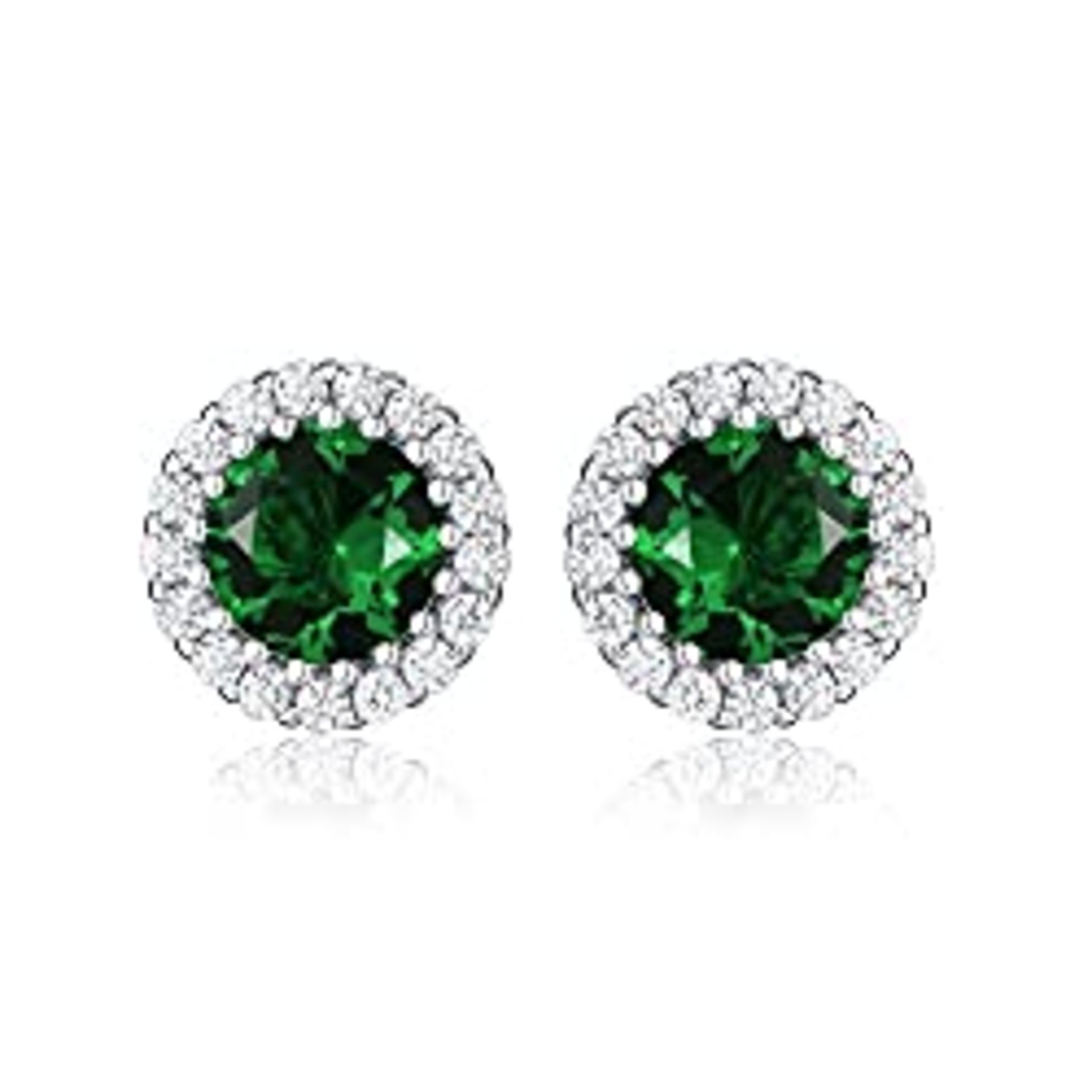 RRP £27.98 Diamond Treats 925 STERLING SILVER Earrings with Simulated