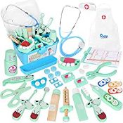 RRP £28.98 Vanplay Kids Doctor Sets Wooden Dentist Tool Kit with