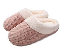 RRP £16.99 Junshide Women's Cozy House Slippers Memory Foam Furry