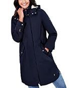 RRP £149.00 Joules Womens Loxley Cosy Borg Lined Waterproof Coat - Marine Navy - 22