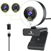 RRP £57.72 NexiGo N960E 1080P 60FPS Webcam with Light