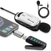 RRP £62.99 Wireless lavalier Microphone for iPhone & Computer