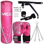 RRP £59.99 MCD Punching Bag Unfilled and Gloves 4 Feet Boxing Set