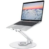 RRP £37.39 Laptop Stand Adjustable with 360 Rotating Base