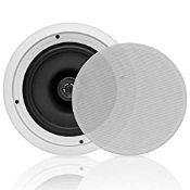 RRP £44.99 Pyle 2-Way Flush Mount In-Ceiling Stereo Speakers Pair