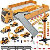 RRP £32.99 Construction Truck Car Toys Set