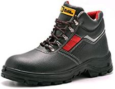 RRP £32.69 Black Hammer Mens Safety Boots Leather S3 SRC Black