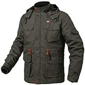 RRP £49.99 donhobo Mens Parka Winter Jacket with Faux Fur Lined