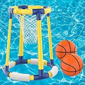 RRP £26.72 Pool Toys - 2 in 1 Basketball Hoop Set for Kids Adults