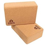 RRP £11.99 Jevalma Cork Yoga Blocks Set of 2