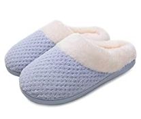 RRP £16.99 Junshide Women's Cozy House Slippers Memory Foam Furry