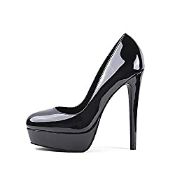 RRP £38.99 GENSHUO Women's Stiletto High Heels Platform Patent